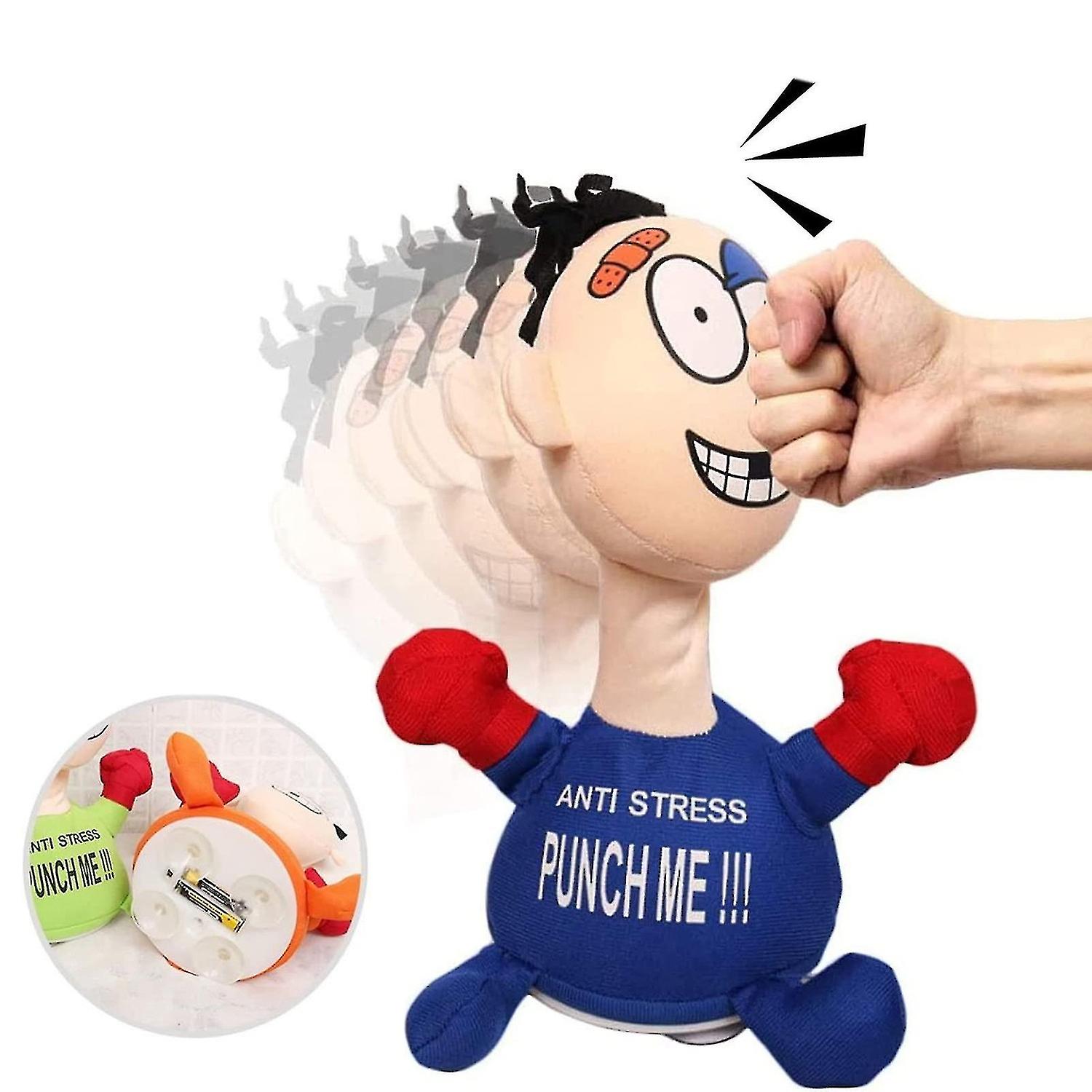 Funny Punch Me Screaming Doll， Interactive Toys With Sound Desktop Punching Bag Stress Relief Gifts