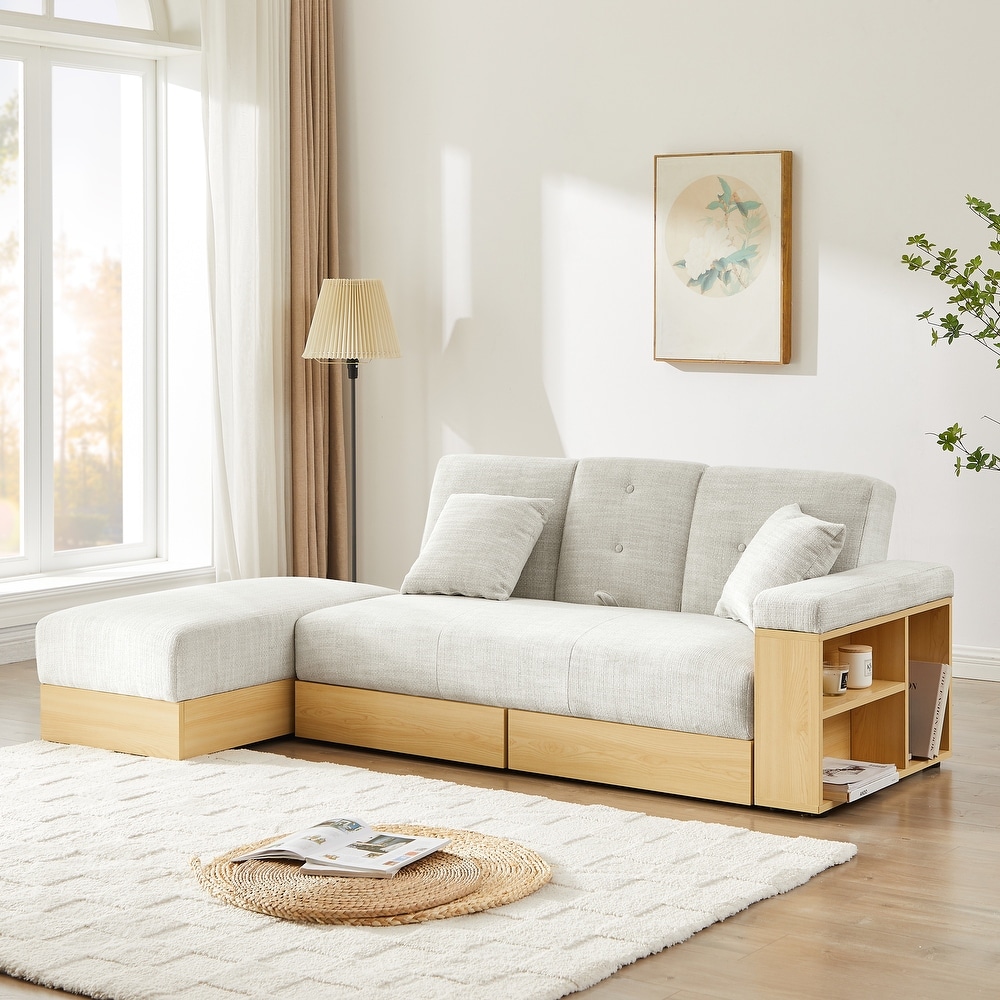 Multi functional sofa with storage box and drawer