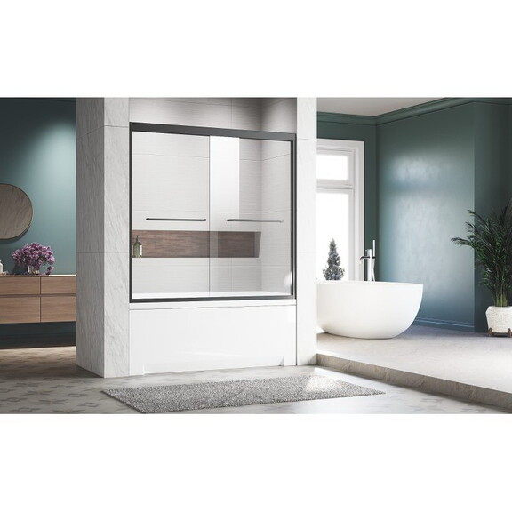 Double Sliding Shower Glass Door 56 60 in. x 72 in...