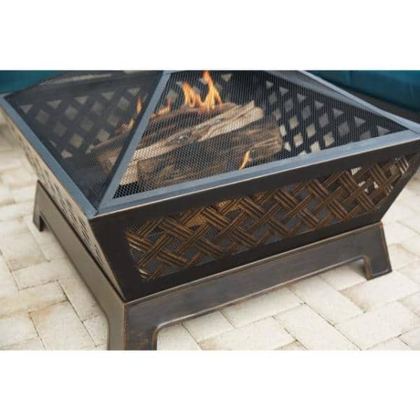 Hampton Bay Tipton 34 in. Steel Deep Bowl Fire Pit in Oil Rubbed Bronze OFW832S