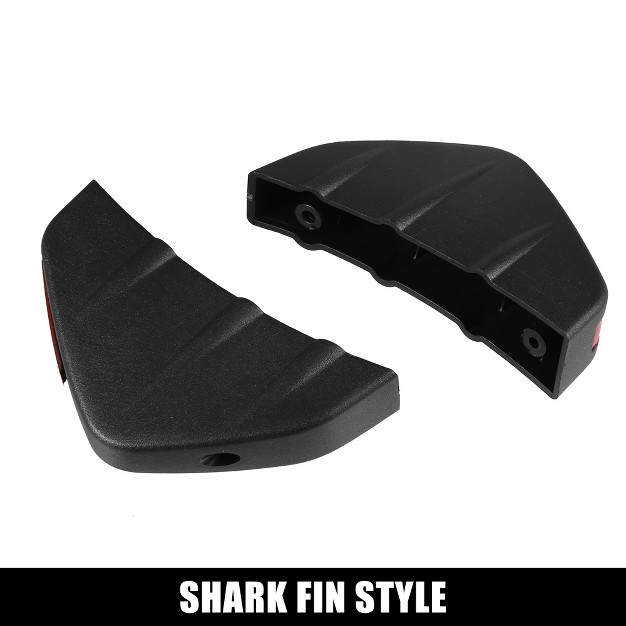 Unique Bargains Car Universal Shark Fin Spoilers Balck Red Cover 4 Pcs