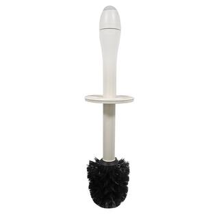 Modern Homes 2-Piece Round Magic Toilet Brush with Holder in Ivory 67528