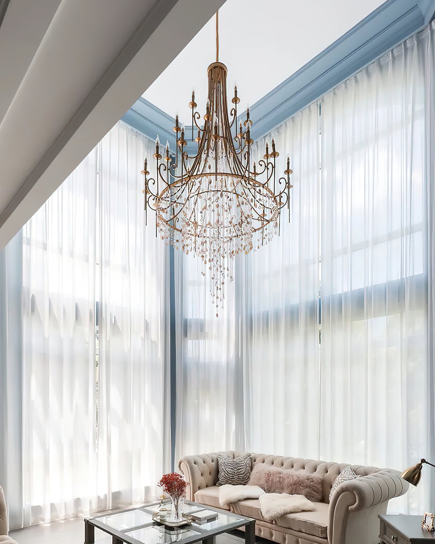 Tatum Lux Shell Crystal Chandelier