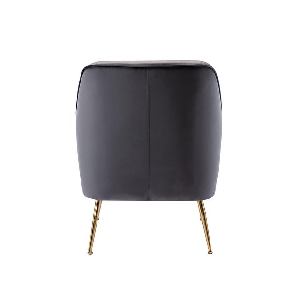 Porthos Home Adora Velvet Upholstered Accent Chair with Gold Chrome Legs