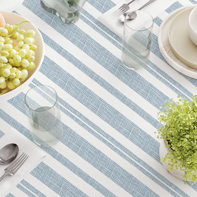 Square Tablecloth， 100% Cotton， 60x60， Country House Stripe