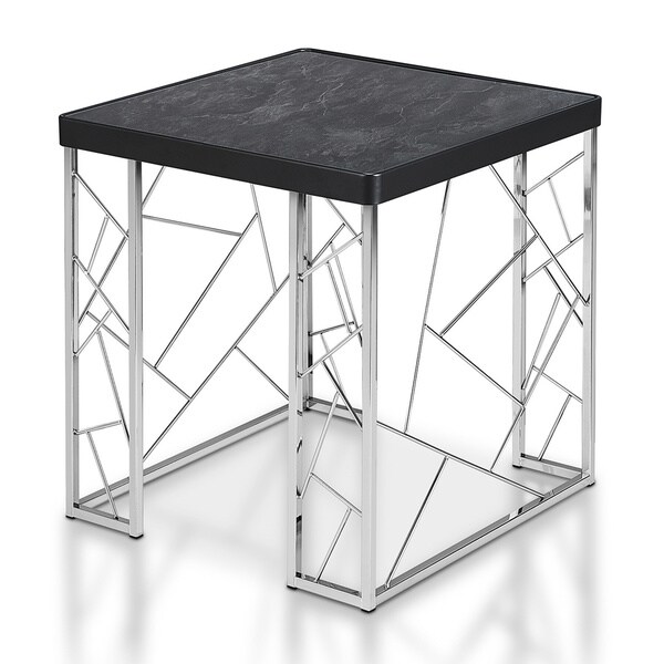 Furniture of America Gaynor Modern Marble 20-inch Side Table