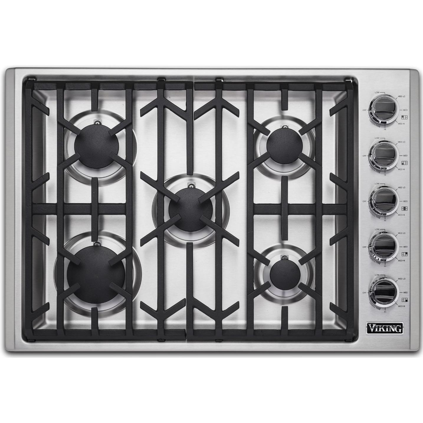 Viking 30-inch Built-in Gas Cooktop with SureSpark Ignition System VGSU5301-5BSS