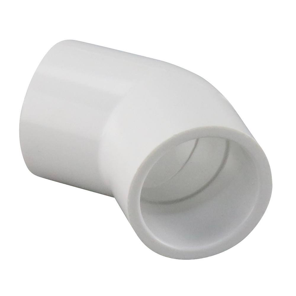 LASCO Fittings 34 in. PVC Schedule 40 45-Degree Slip x Slip Elbow Fitting 417007BC