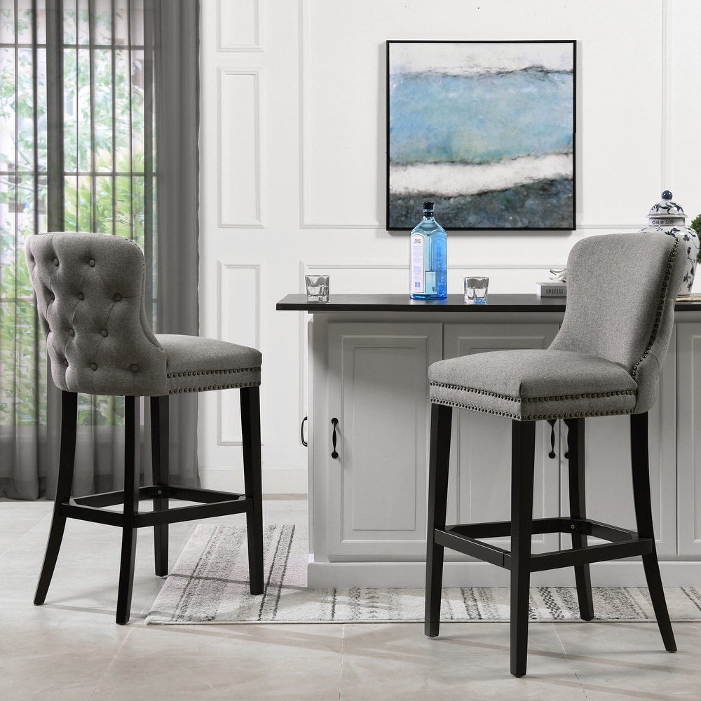 Sonoma Tufted Armless Counter or Bar Stools (Set of 2)