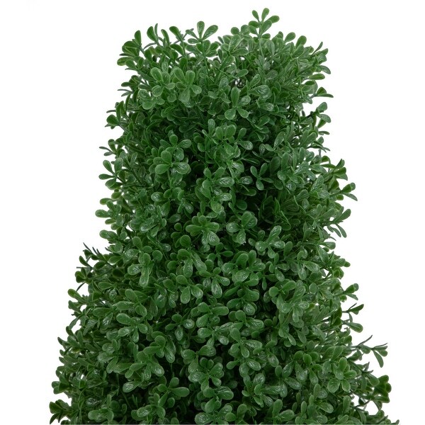 30 Artificial Boxwood Cone Topiary Tree with Round Pot，Unlit