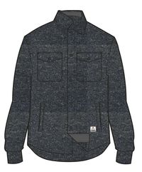 Maple Recycled Polar Fleece Shirt - Navy Marl