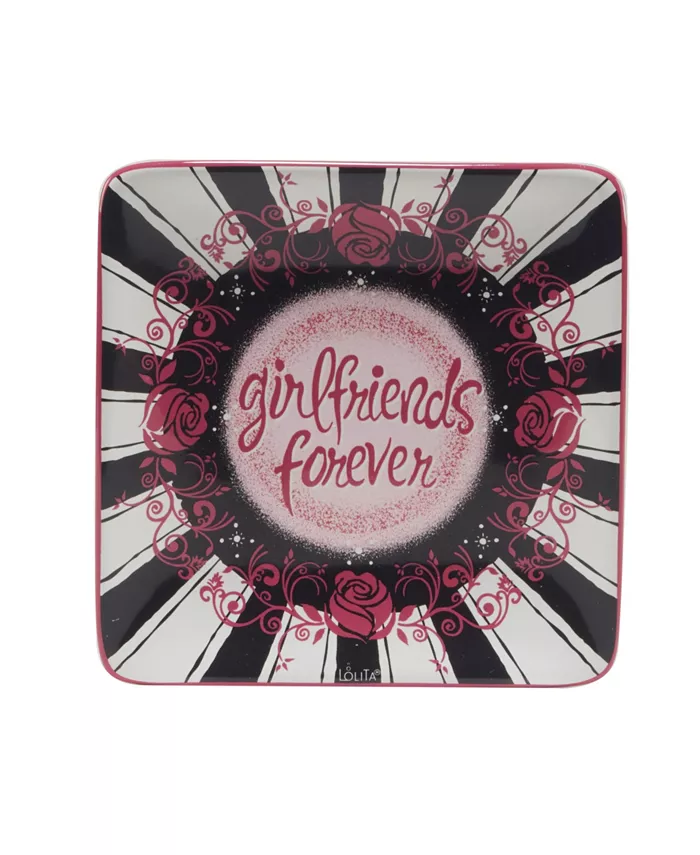 Certified International Lolita Girlfriends Together 4 Piece Canape Plate