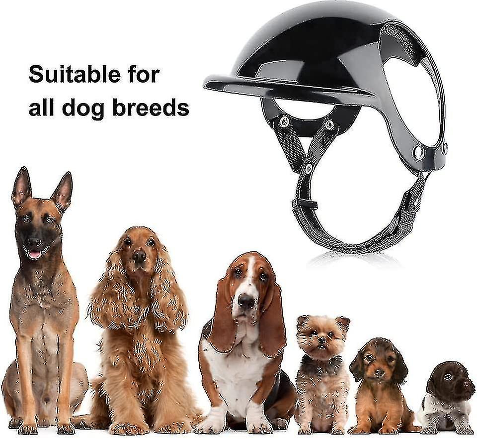 Dog Helmet Pet Motorcycle Helmet With Ear Holes And Adjustable Strap For Cats， Small， Medium-large Dogs