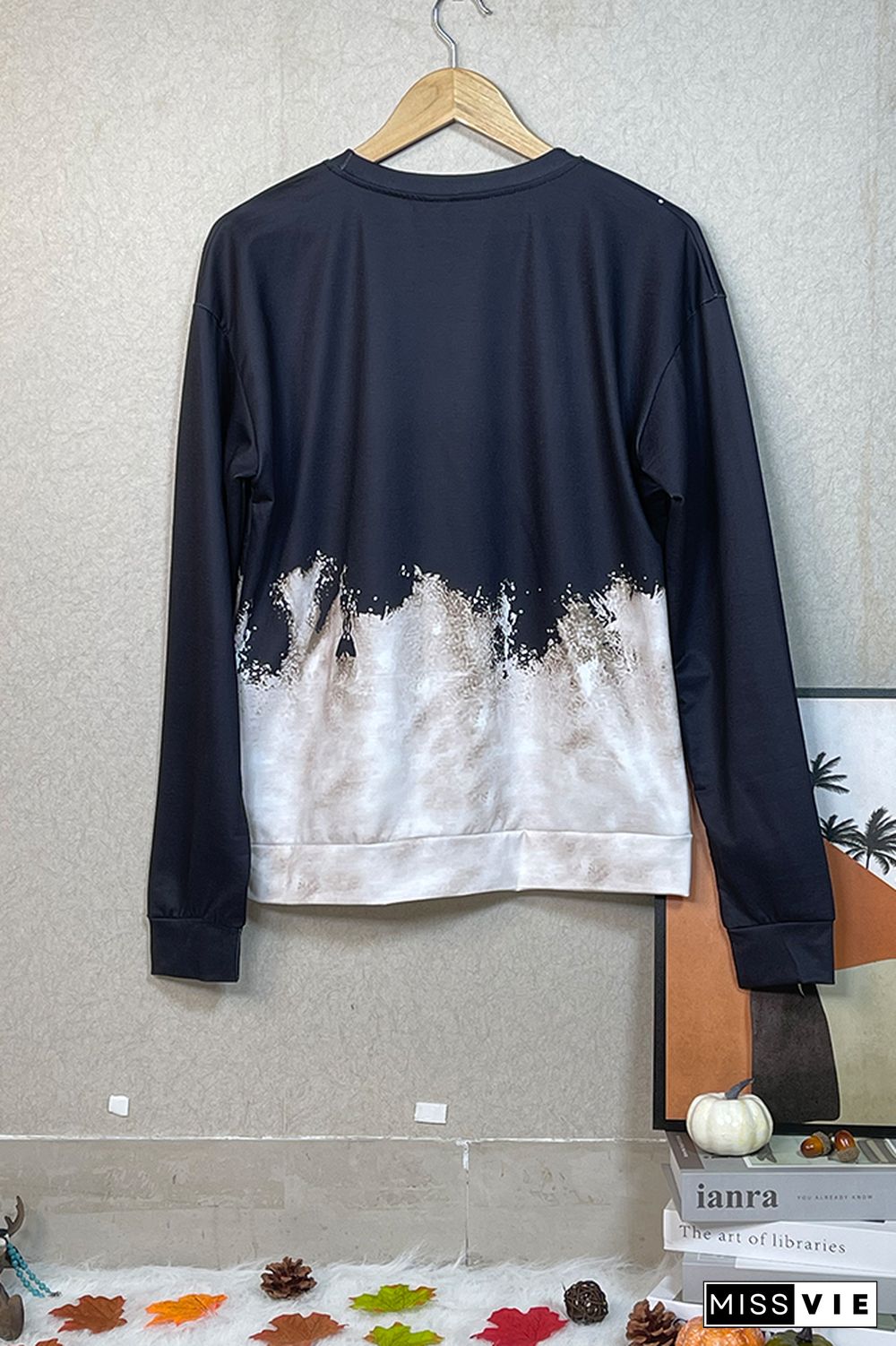 Essential Bleached Tie Dye O-neck Sweatshirt Women Wholesale