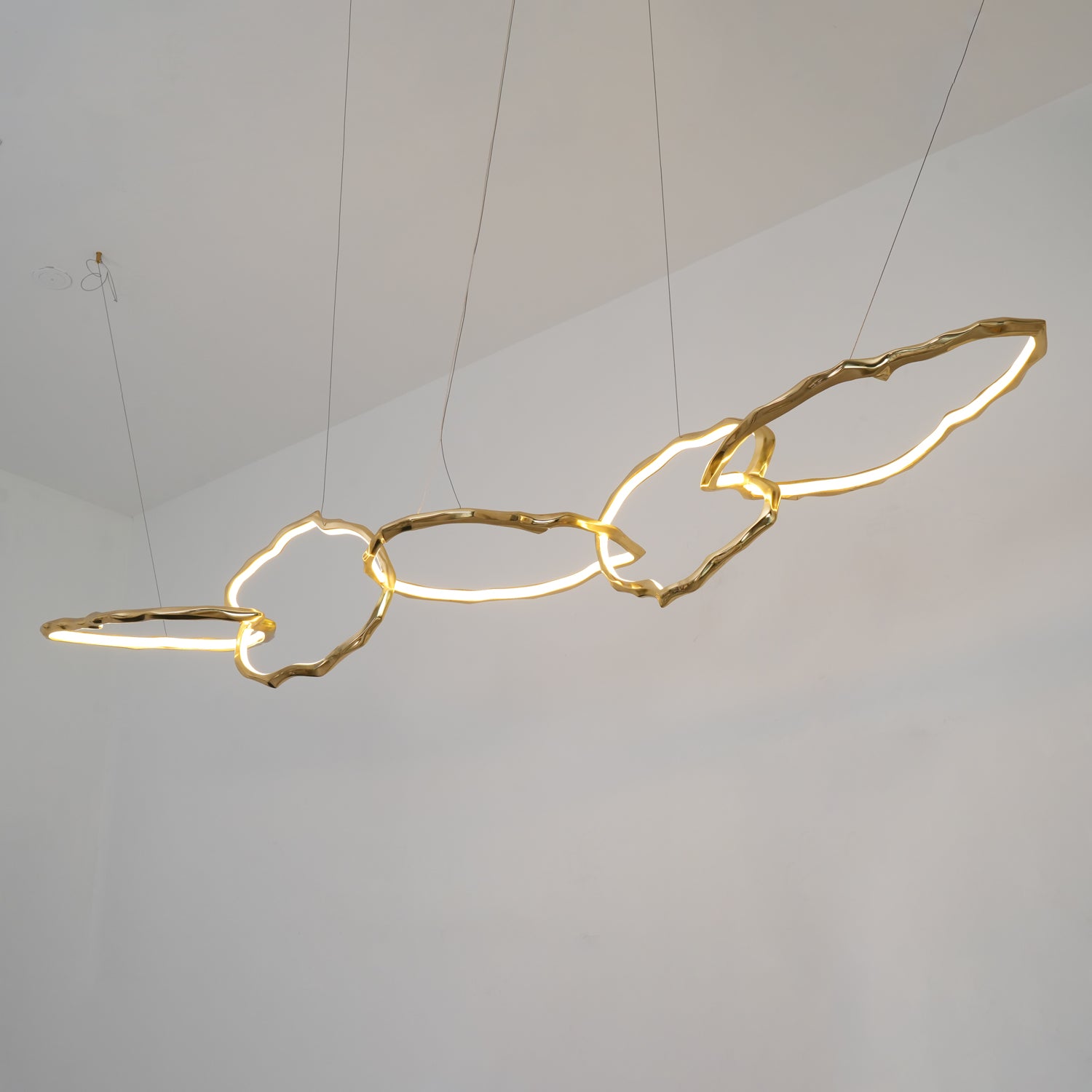 Cloud Rings Series Brass Chandelier