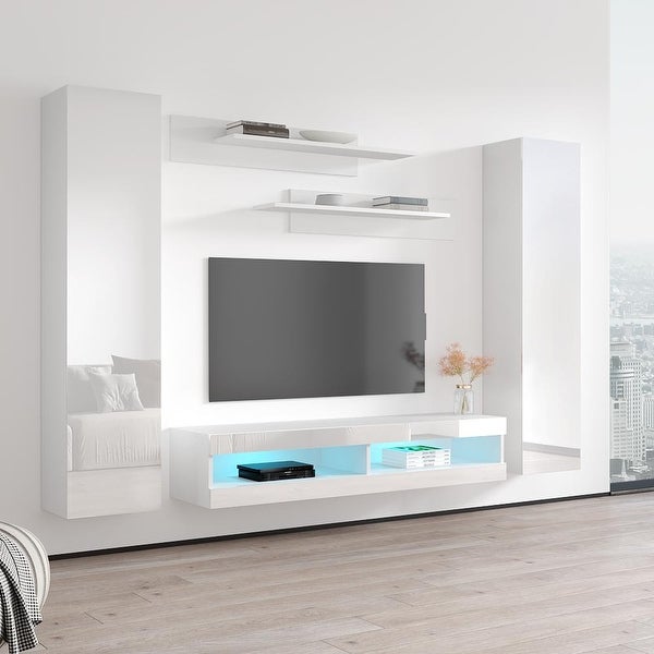 Fly AB1 34TV Wall Mounted Floating Modern Entertainment Center