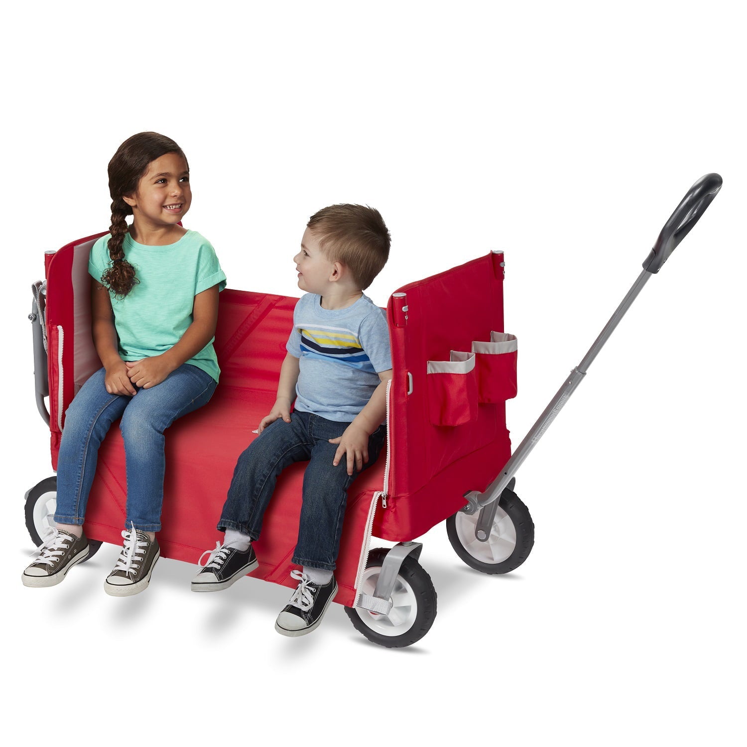 Radio Flyer, 3-in-1 Tailgater Wagon with Canopy, Folding Wagon, Red