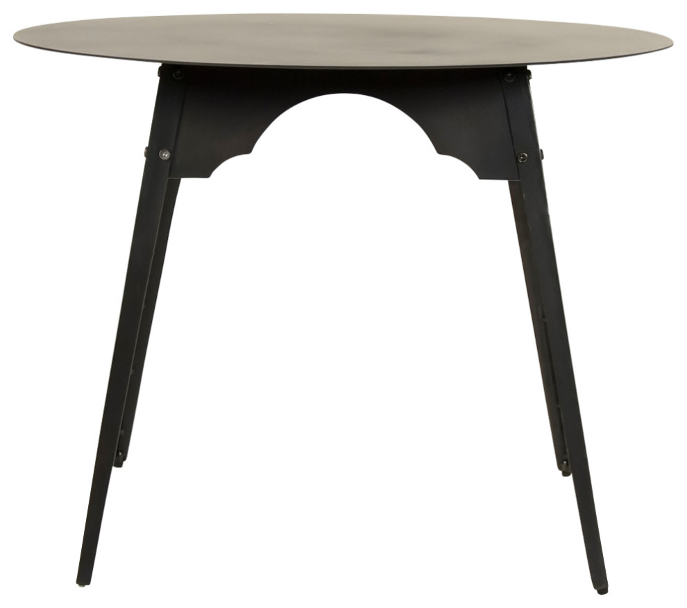 Sheril Metal Table  Dark Gray  33.5x25.5 quot  Industrial   Side Tables And End Tables   by Zentique  Inc.  Houzz