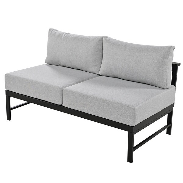 5pcs Patio Ushape Modular Combination Upholstered Sofa Furniture Set