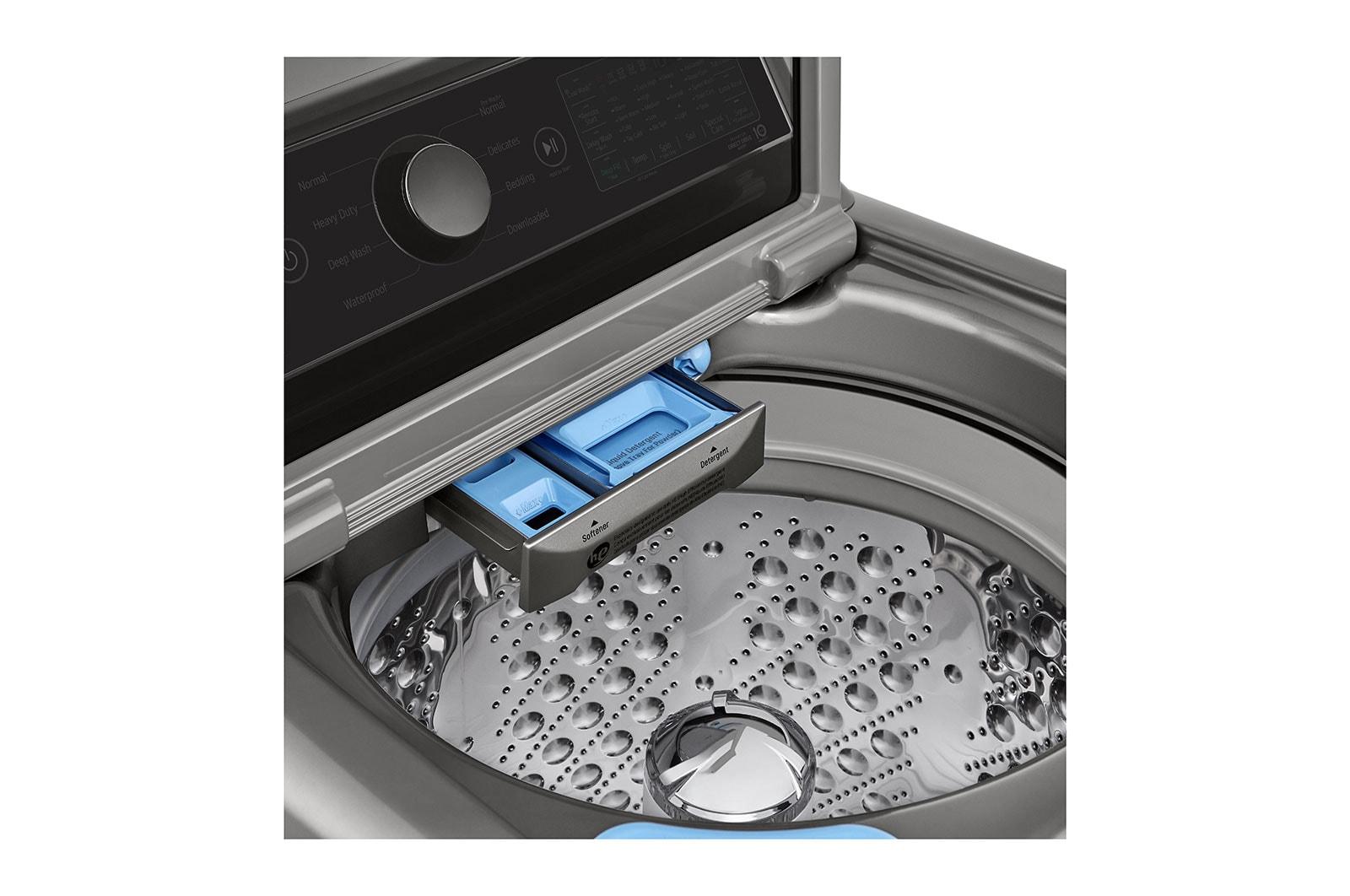 Lg WT7405CV 5.3 Cu.Ft. Mega Capacity Smart Wi-Fi Enabled Top Load Washer With 4-Way™ Agitator & Turbowash3D™ Technology