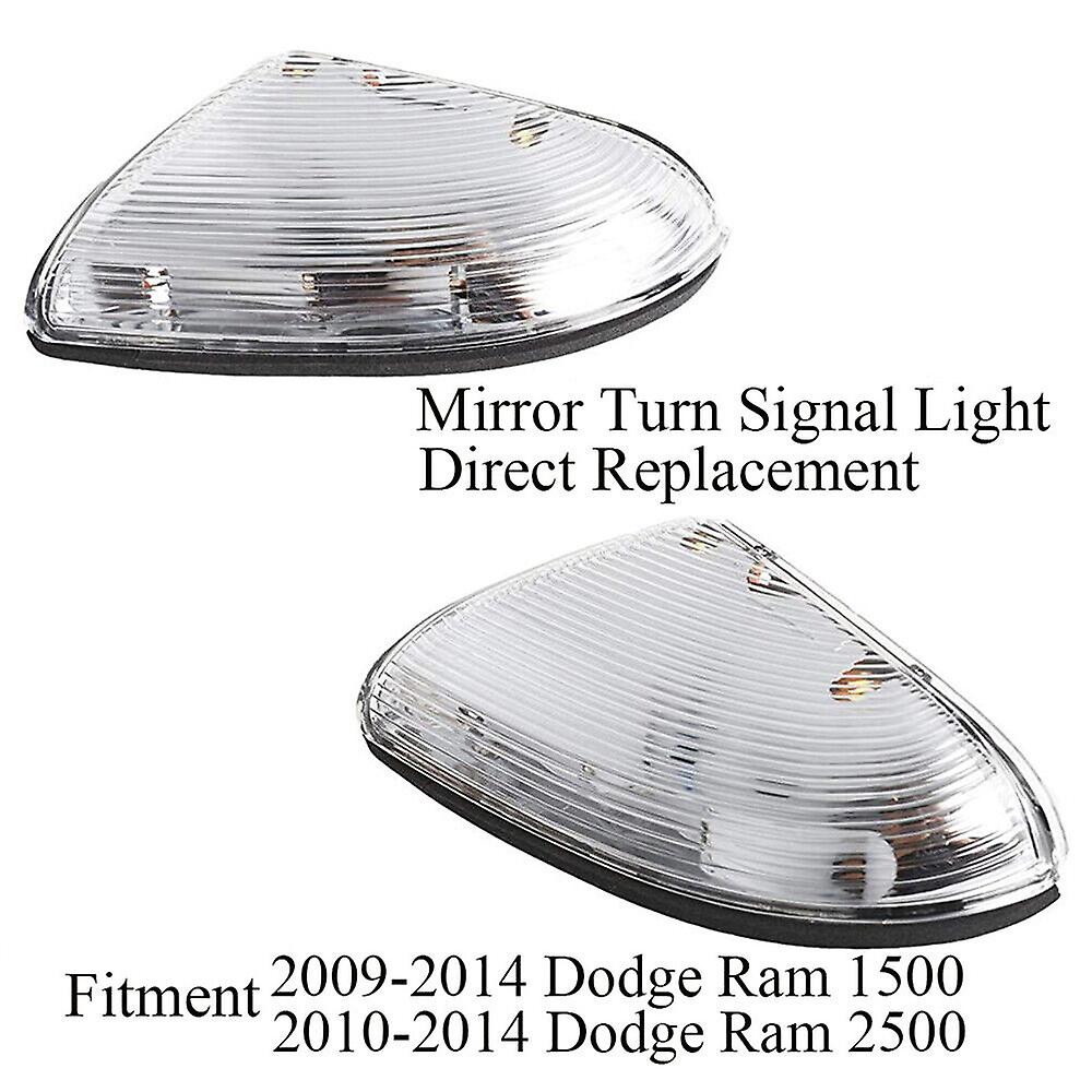 Front Driver and Passenger Side Led Mirror Turn Signal Light For Dodge Ram No.17923