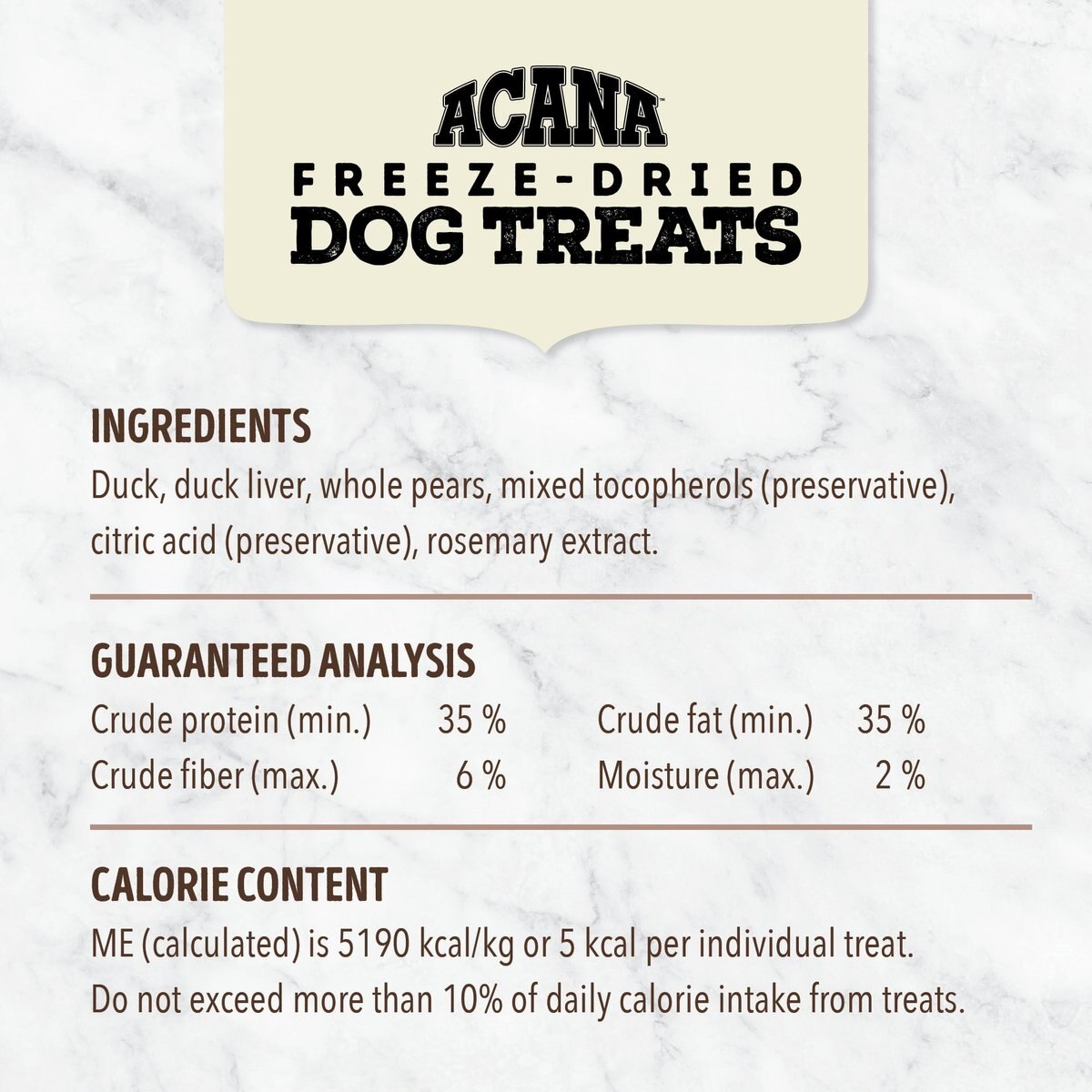 ACANA Singles Duck and Pear Formula Grain-Free Freeze-Dried Dog Treats