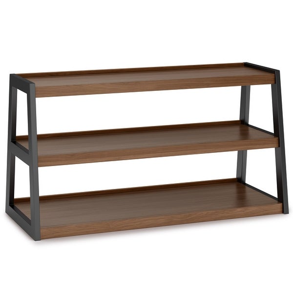 WYNDENHALL Hawkins 47.6 inch Wide Industrial TV Media Stand in Walnut For TVs up to 50 inches - 20