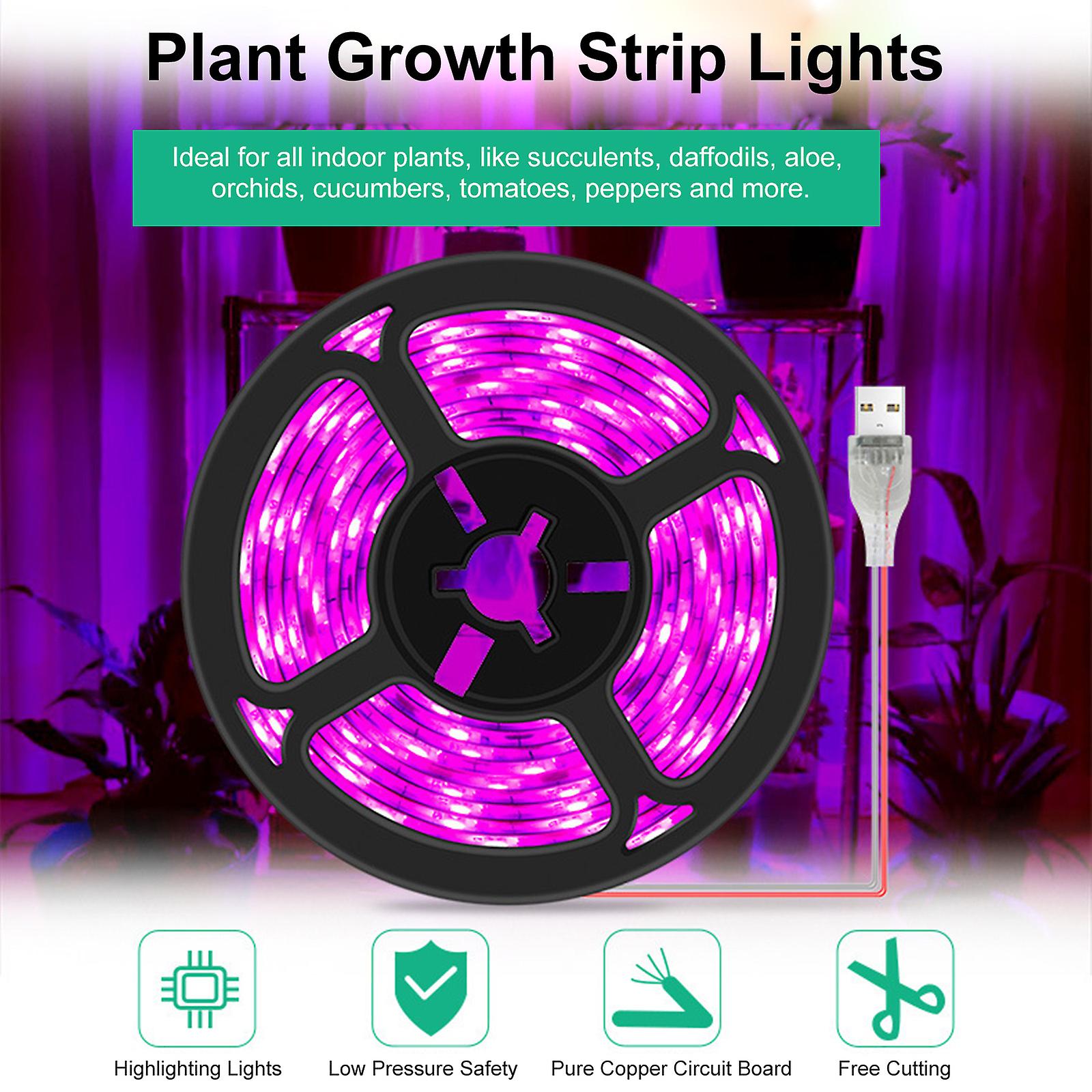 Led Plant Grow Light Strip Flower Plant Growth Lamps Growing Strip Lights Waterproof For Greenhouse Hydroponic Plant Growing