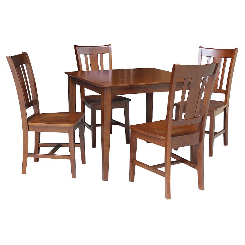 International Concepts San Remo Slat Dining Table and Chair 5-piece Set