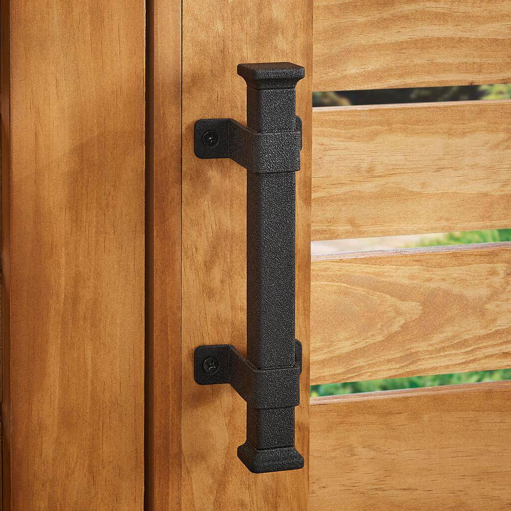 Everbilt Black Rust Defender Decorative Gate Hinge and Pull Set 60234