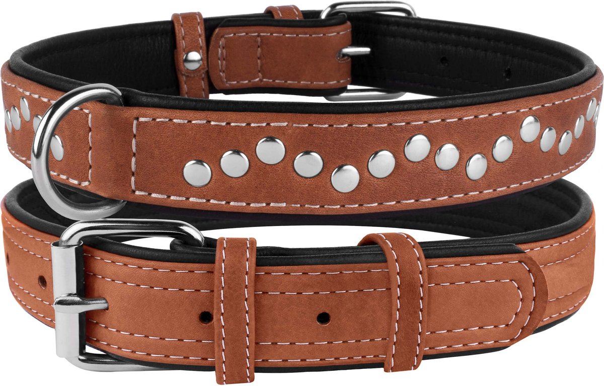 CollarDirect Handmade Studded Leather Dog Collar