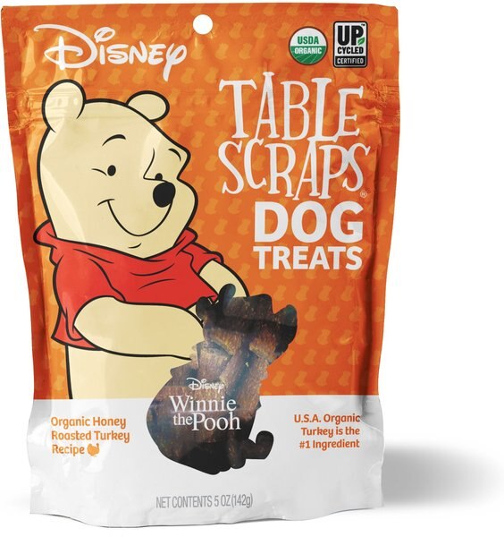 Disney Table Scraps Winnie the Pooh Organic Honey Roasted Turkey Recipe Dog Treats， 5-oz bag