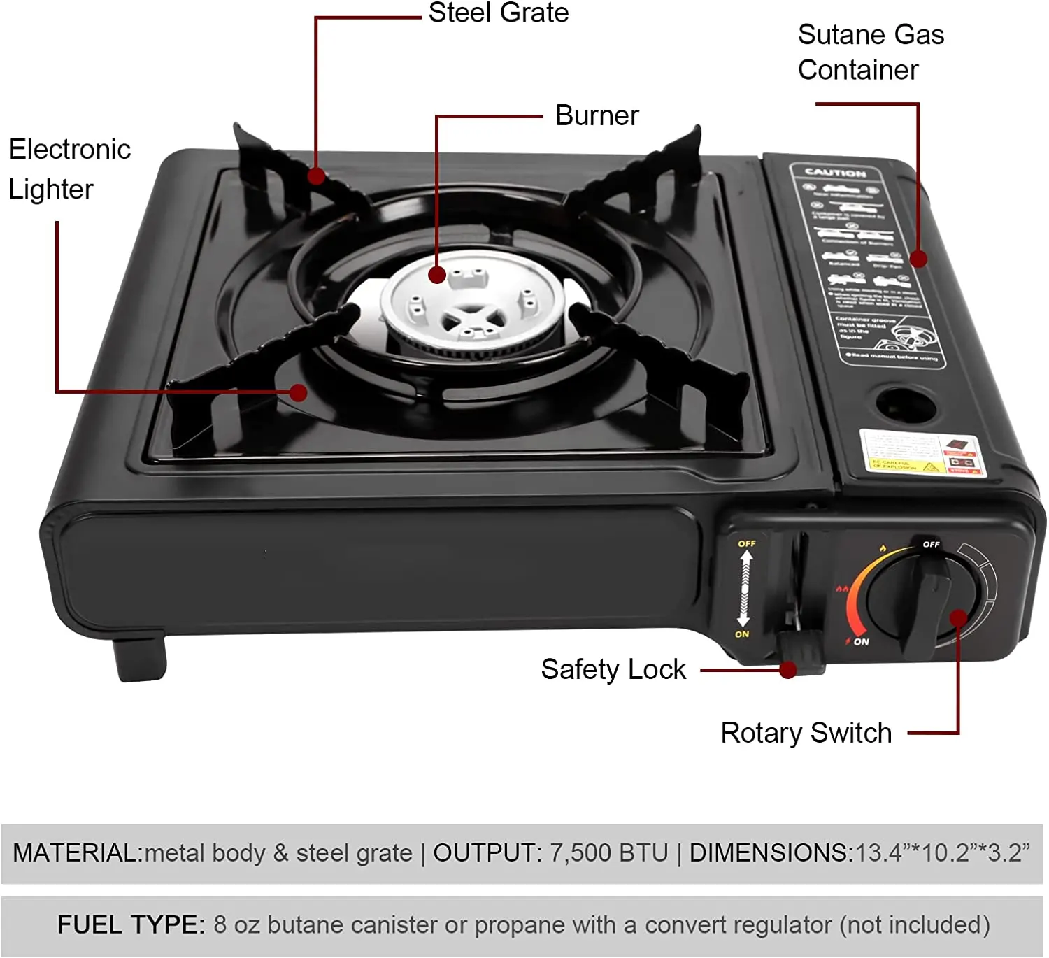 Portable Butane Stove Outdoor Barbeque Grill Portable Camping Stove Camping Stove Gas Portable