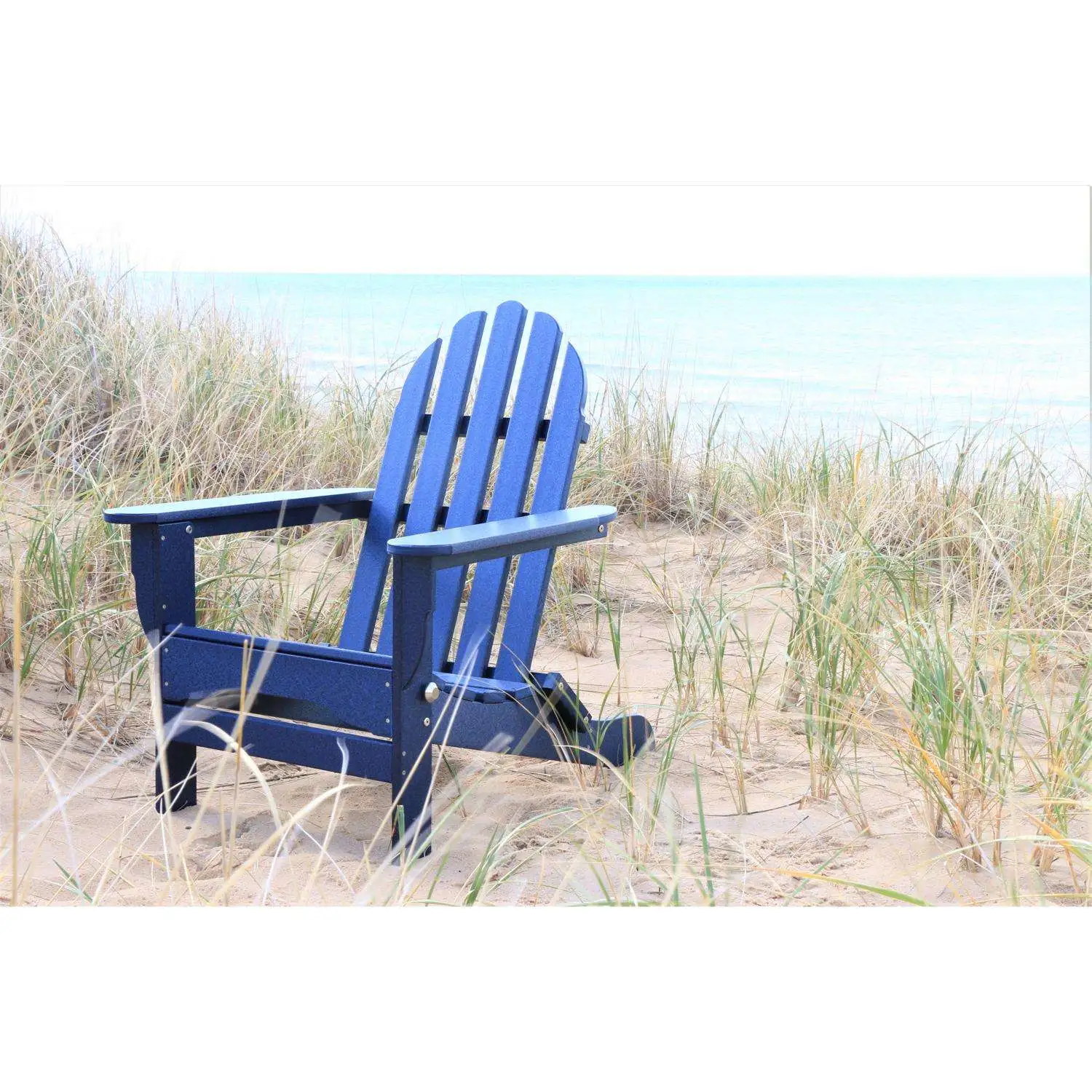 Durogreen Tangent Classic Navy Blue HDPE Frame Adirondack Foldable Chair