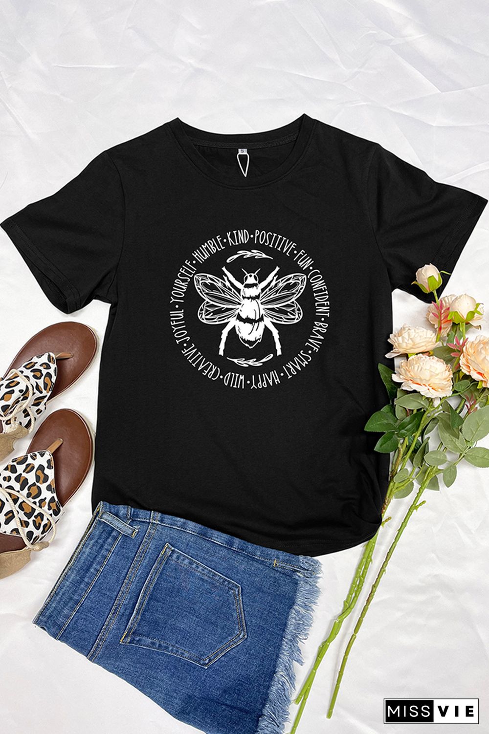 Bee Something Graphic T-Shirt Wholesale