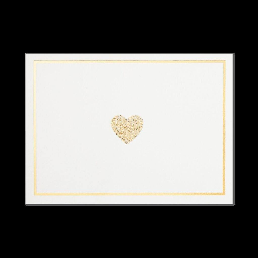 Hallmark  Glittery Gold Hearts Blank Note Cards, Box of 10