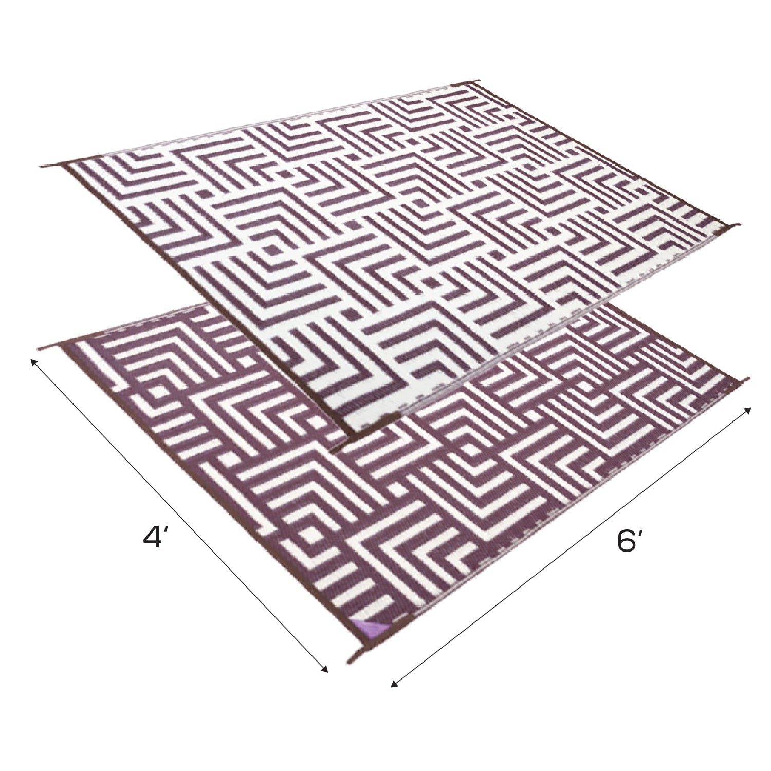 Stylish Camping Geometric Design Mat 4'x6'