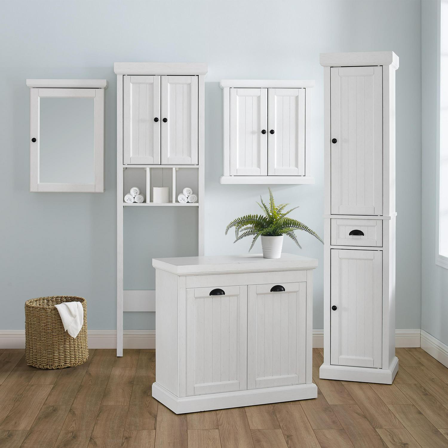 Crosley Furniture Seaside Mirrored Wall Cabinet