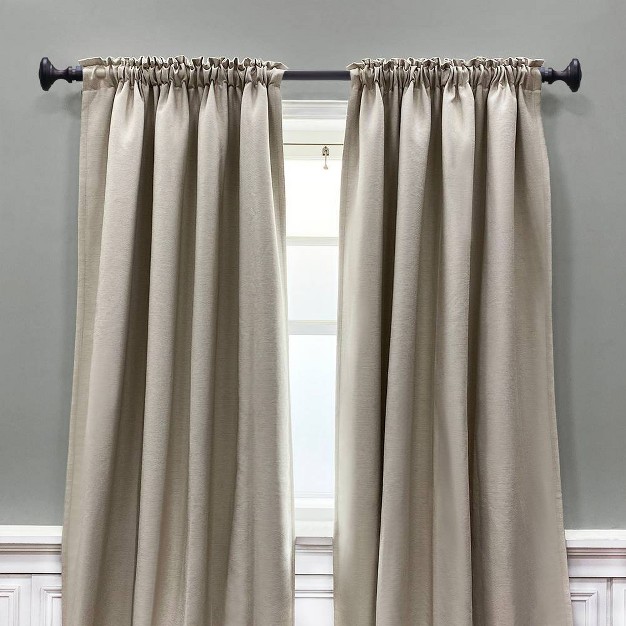 Decorative Drapery Curtain Rod With Knob Finials Oil Rubbed Bronze Lumi Home Furnishings