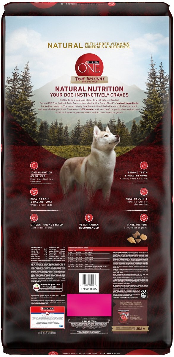 Purina ONE Natural True Instinct Grain Free With Real Beef Dry Dog Food