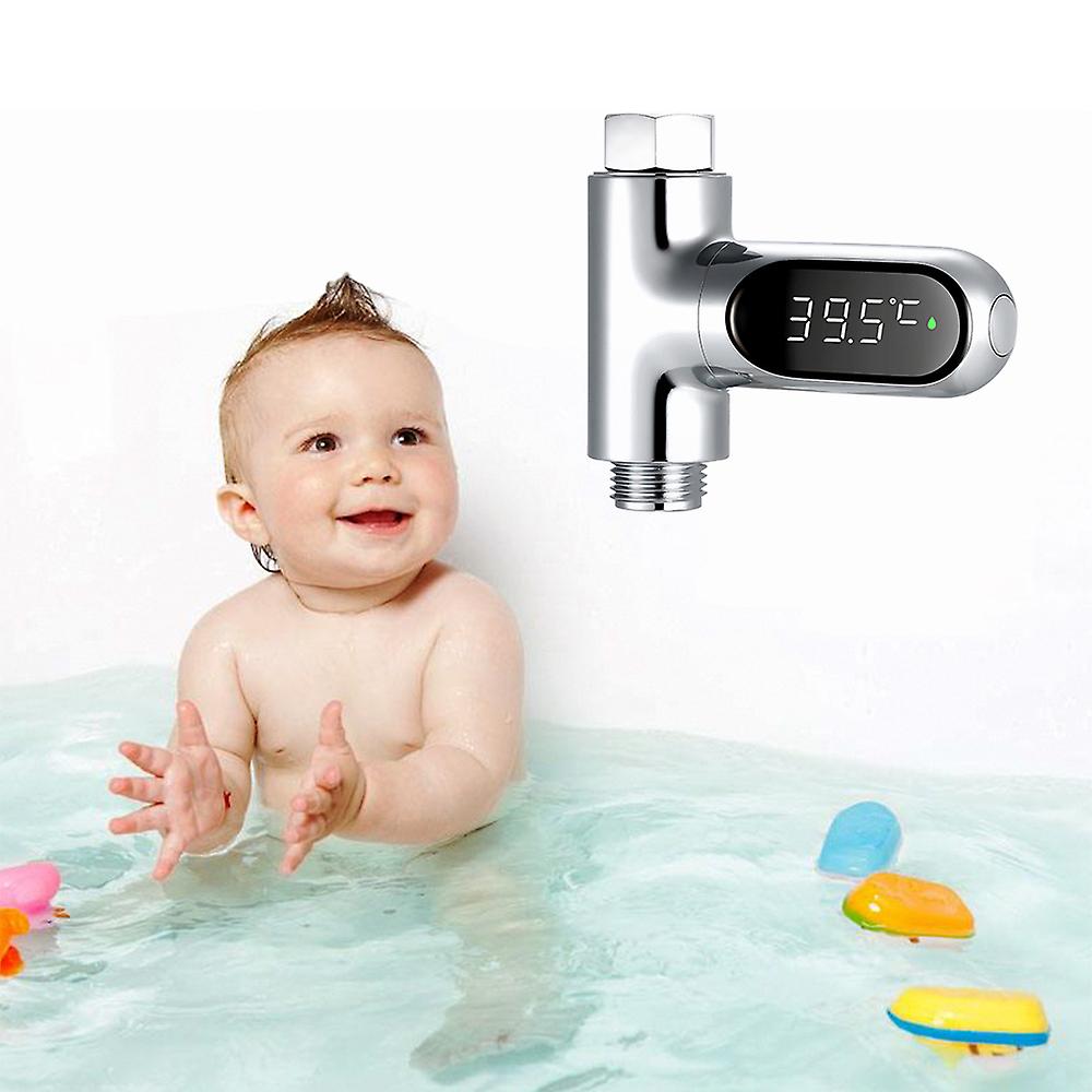 Led Display Water Meter Digital Shower Thermometer Bath Temperature Monitor Water-temperature Measuring Instrument With 5~85 Range / High Accuracy Sho