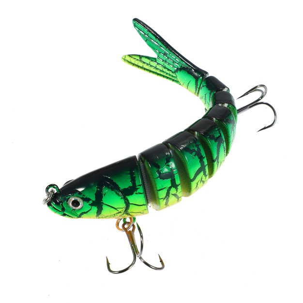 Unique Bargains Abs Lifelike Fishing Lures Jerk Baits Green Orange 0 05lb 3 Pcs