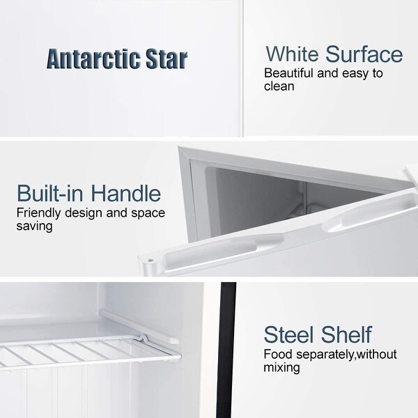 2.1 cu.Compact Upright Freezer Reversible Stainless Steel Door