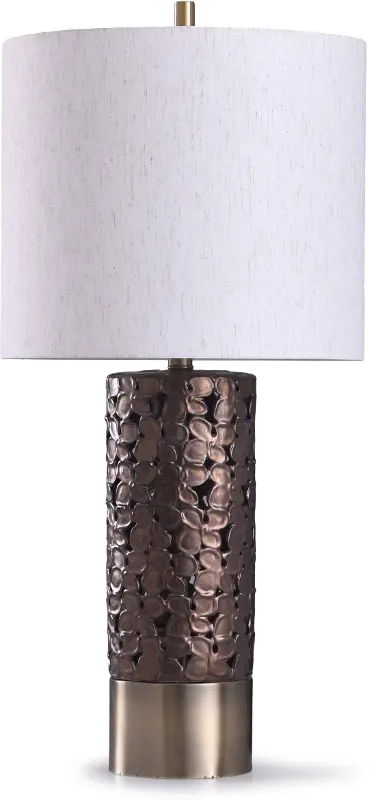 33 Inch Ornamented Bronze Metal Table Lamp - Chesham