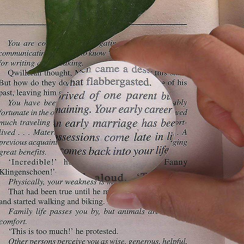 2 Inch Magnifying Dome - Portable Paperweight 8x Magnifier Clear Reading Aid Magnifying Glass Dome