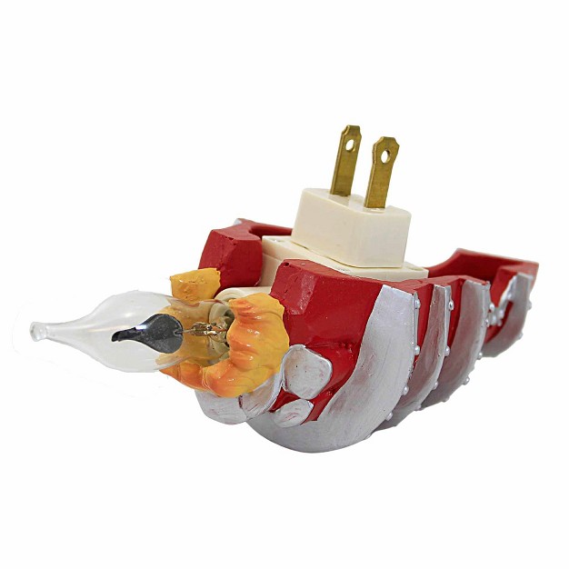 Roman Santa In Spaceship Nightlight One Night Light 6 75 Inches Christmas Electric 160344 Resin Red