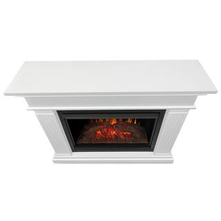 Real Flame Centennial Grand 55.5 in. Freestanding Wooden Electric Fireplace in White 8770E-W