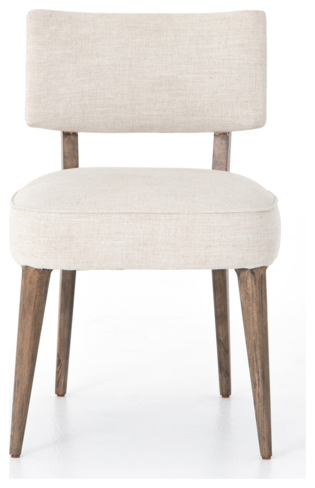 Orville Cambric Ivory Dining Chair Set Of 2   Midcentury   Dining Chairs   by Zin Home  Houzz