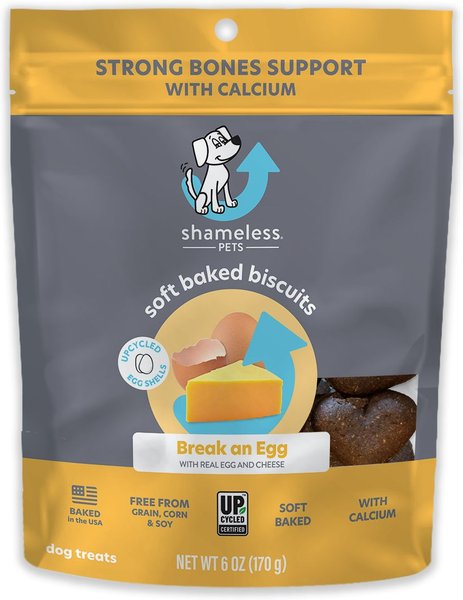 Shameless Pets Soft Baked Break An Egg Flavor Grain-Free Dog Treats， 6-oz bag