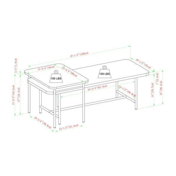 Middlebrook Contemporary Nesting Coffee Table